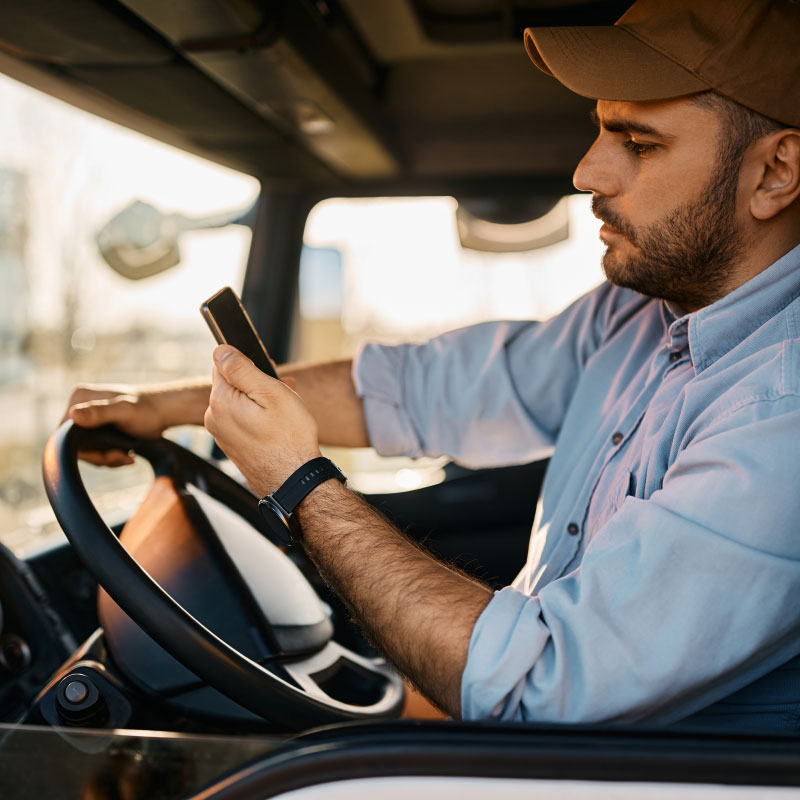 Carrier using echo technology in cab of truck.