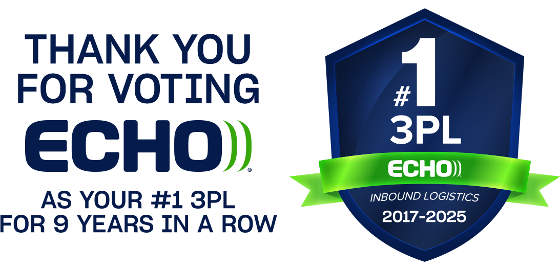 Thank you for voting Echo as your #1 3Pl for 9 years in a row