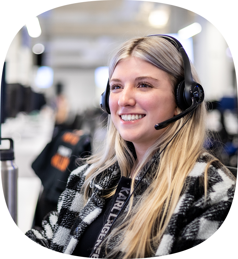 An Echo team member at their work station helping a client optimize their CPG supply chain.